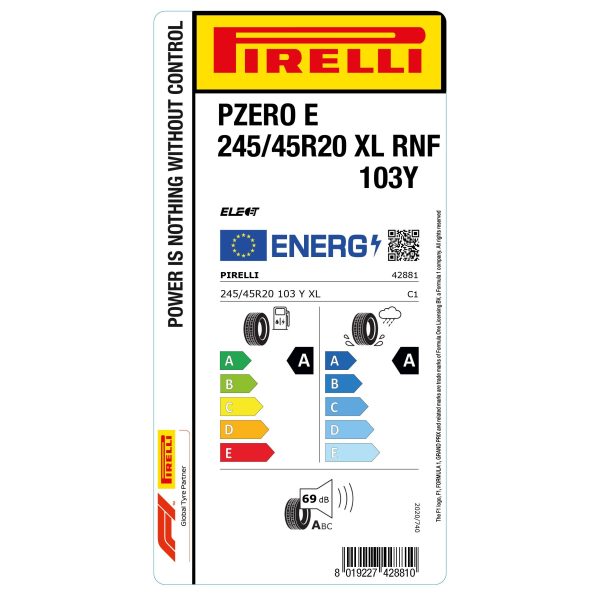 Pirelli P Zero E RunForward 245/45 R20  103Y XL Elect — изображение 2